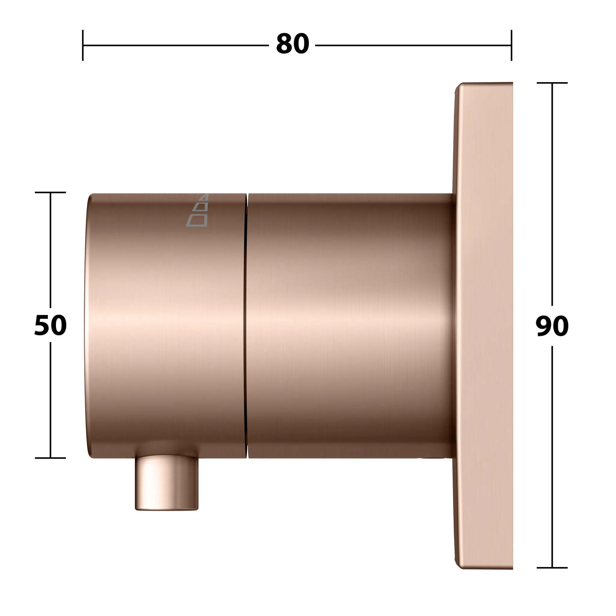 IXMO Absperrventil UP DN15 Rotgold gebürstet IXMO Absperrventil UP DN15 Rotgold gebürstet