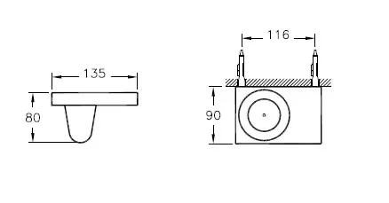 VitrA Istanbul Zahnbürstenhalter Wandmontage 14 x 9 x 8 cm Chrom