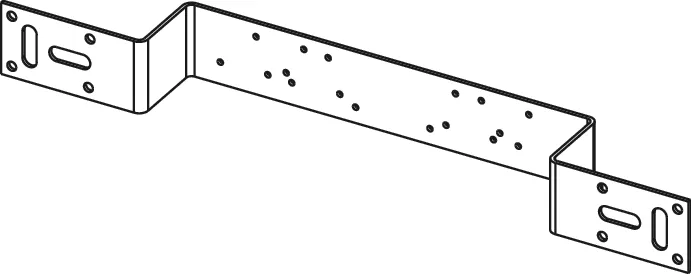 Halter aus verzinktem Stahl, 2-fach gewinkelt, Stichmaße 150 und 80 mm Halter aus verzinktem Stahl, 2-fach gewinkelt, Stichmaße 150 und 80 mm