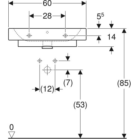 Aufsatzwaschtisch „iCon“, rechteckig 60 × 48,5 cm in weiß alpin Aufsatzwaschtisch „iCon“, rechteckig 60 × 48,5 cm in weiß alpin