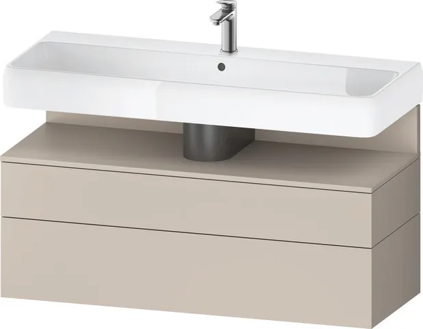 Duravit Waschtischunterschrank wandhängend „Qatego“ 119 × 59 × 47 cm in, mit Beleuchtung