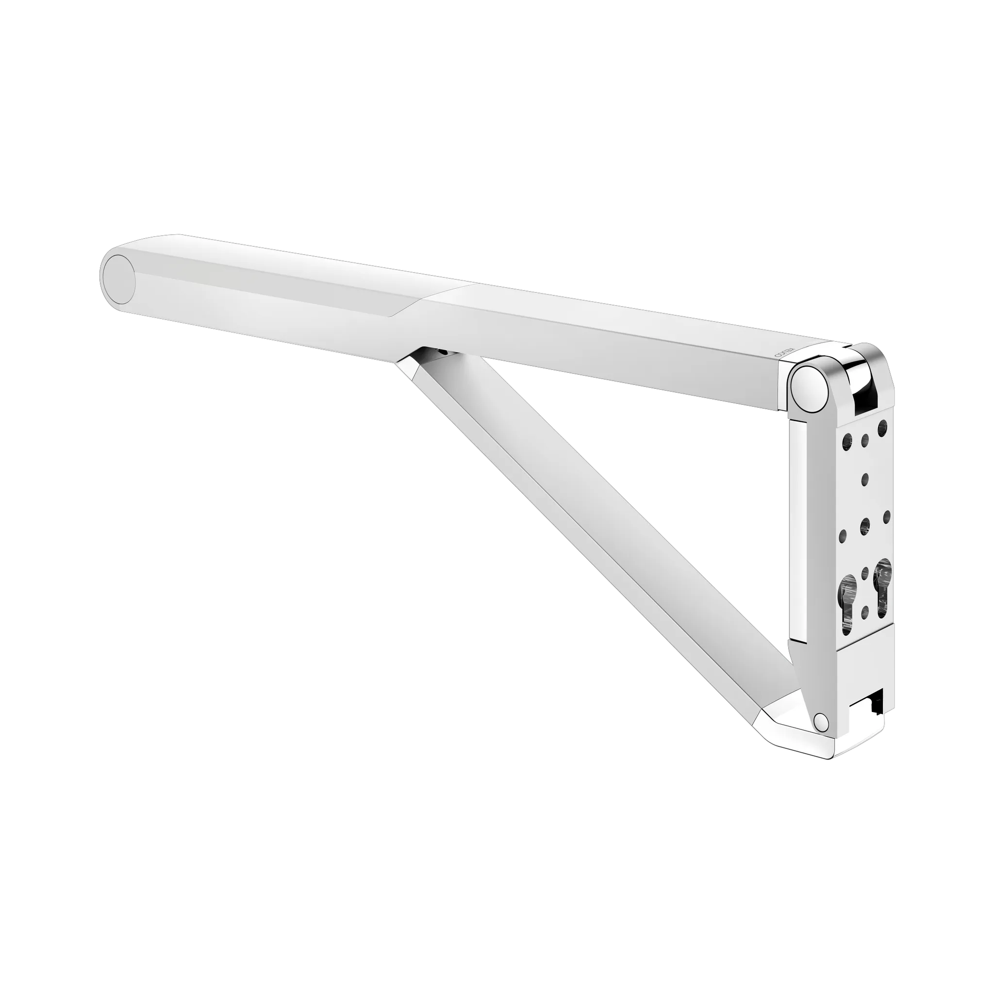 AXESS Stützklappgriff WC 700 mm silber-eloxiert/weiß