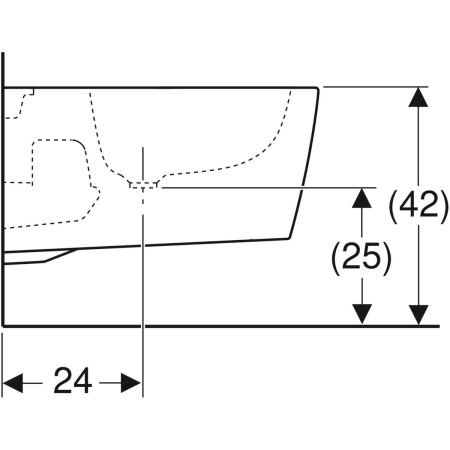 Wand-Bidet „One“, mit Überlauf, Befestigung verdeckt in weiß matt mit KeraTect® Wand-Bidet „One“, mit Überlauf, Befestigung verdeckt in weiß matt mit KeraTect®