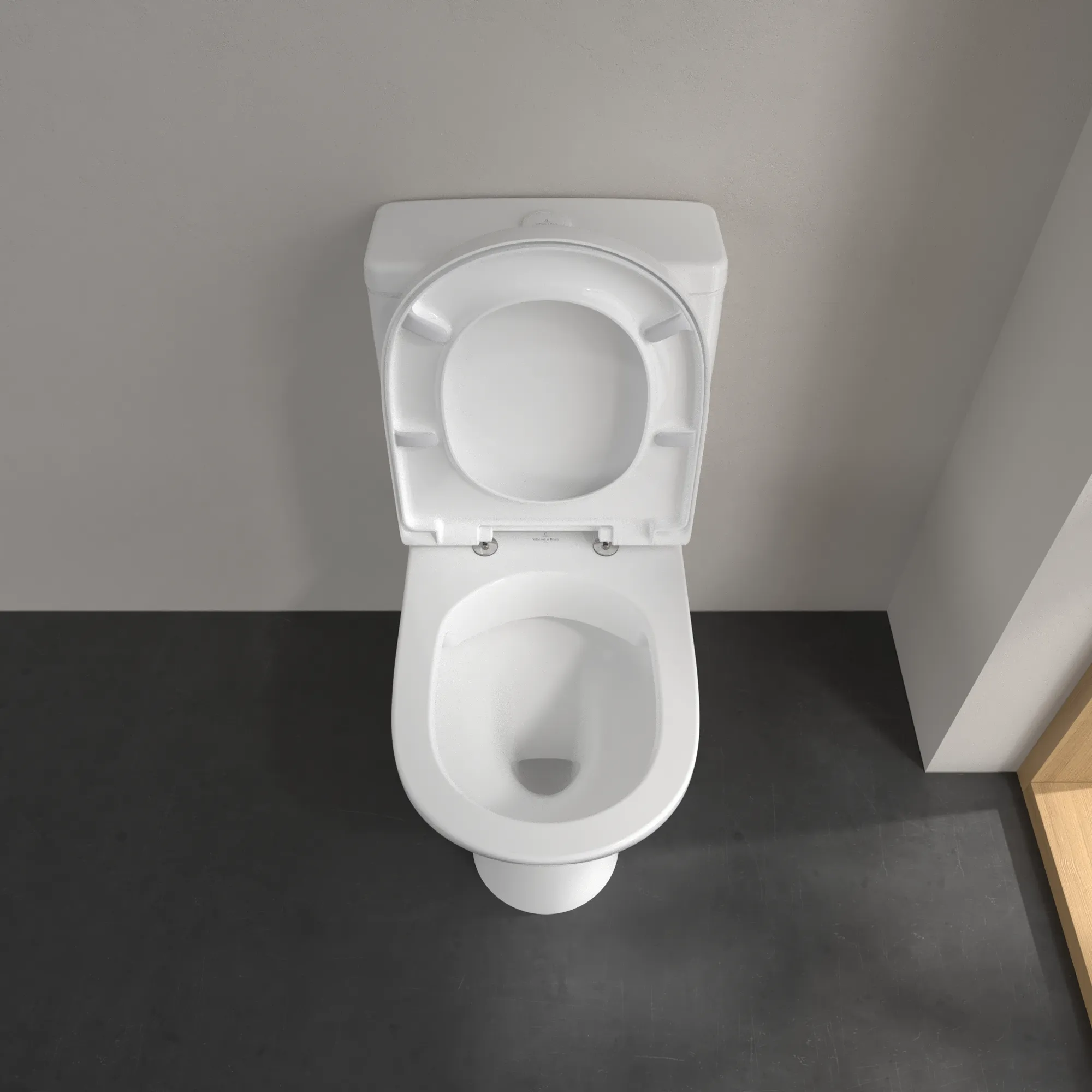 Tiefspül-WC Compact spülrandlos für Kombination O.novo 5689R0, 360 x 605 x 400 mm, Oval, bodenstehend, Abgang waagerecht, Weiß Alpin