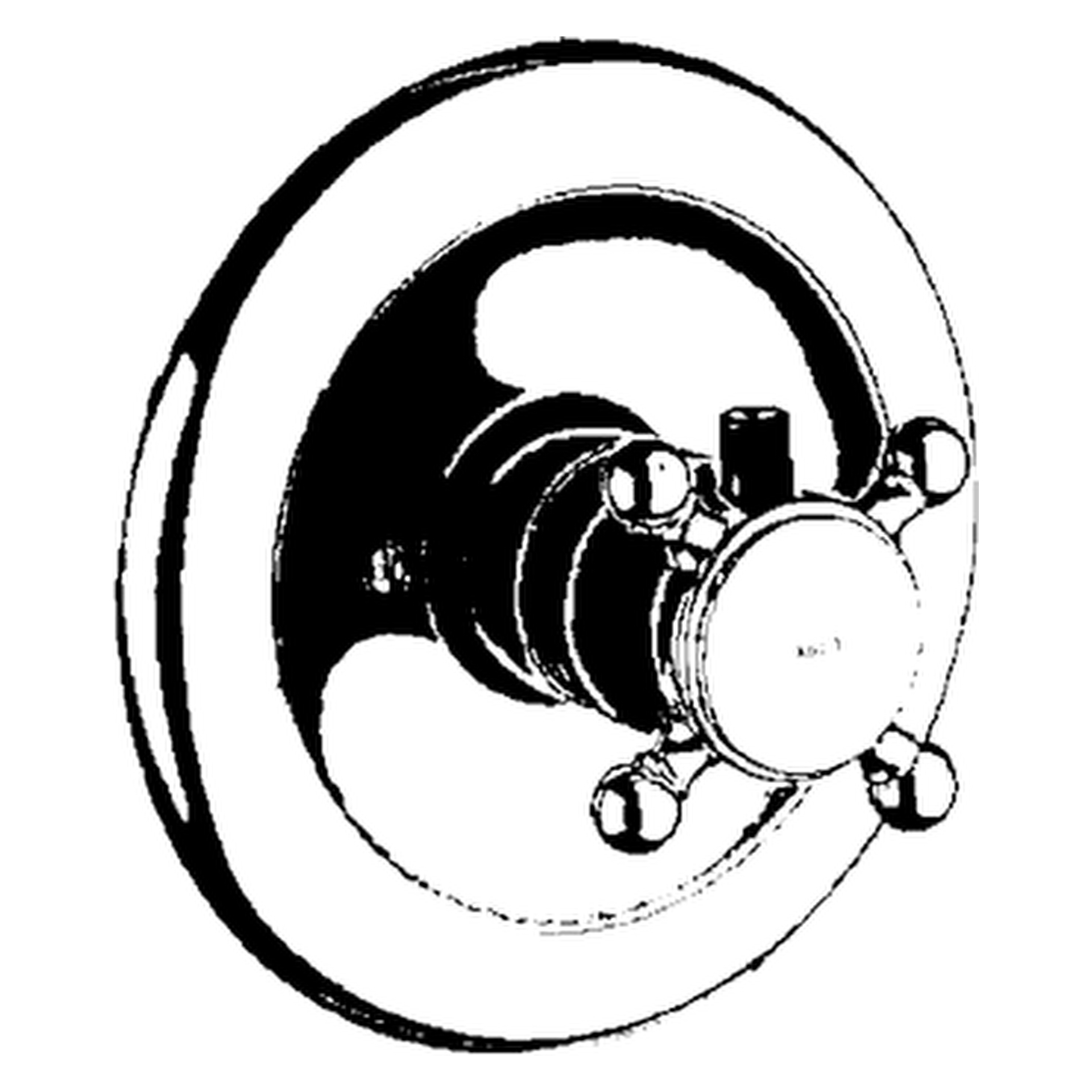 1926 UP-Thermostatarmatur UP-Feinbau-Set vergoldet