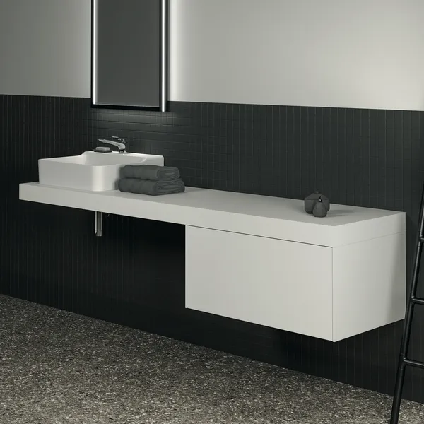 Konsole Conca, 2000x505x80mm, Weiß Konsole Conca, 2000x505x80mm, Weiß