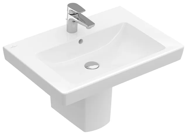 Villeroy & Boch Wandwaschtisch „Subway 2.0“ 650 × 470 × 180 mm, mit Hahnlochbohrung, Hahnlochposition mittig, mit Hahnlochbank in Weiß Alpin Villeroy & Boch Wandwaschtisch „Subway 2.0“ 650 × 470 × 180 mm, mit Hahnlochbohrung, Hahnlochposition mittig, mit Hahnlochbank in Weiß Alpin