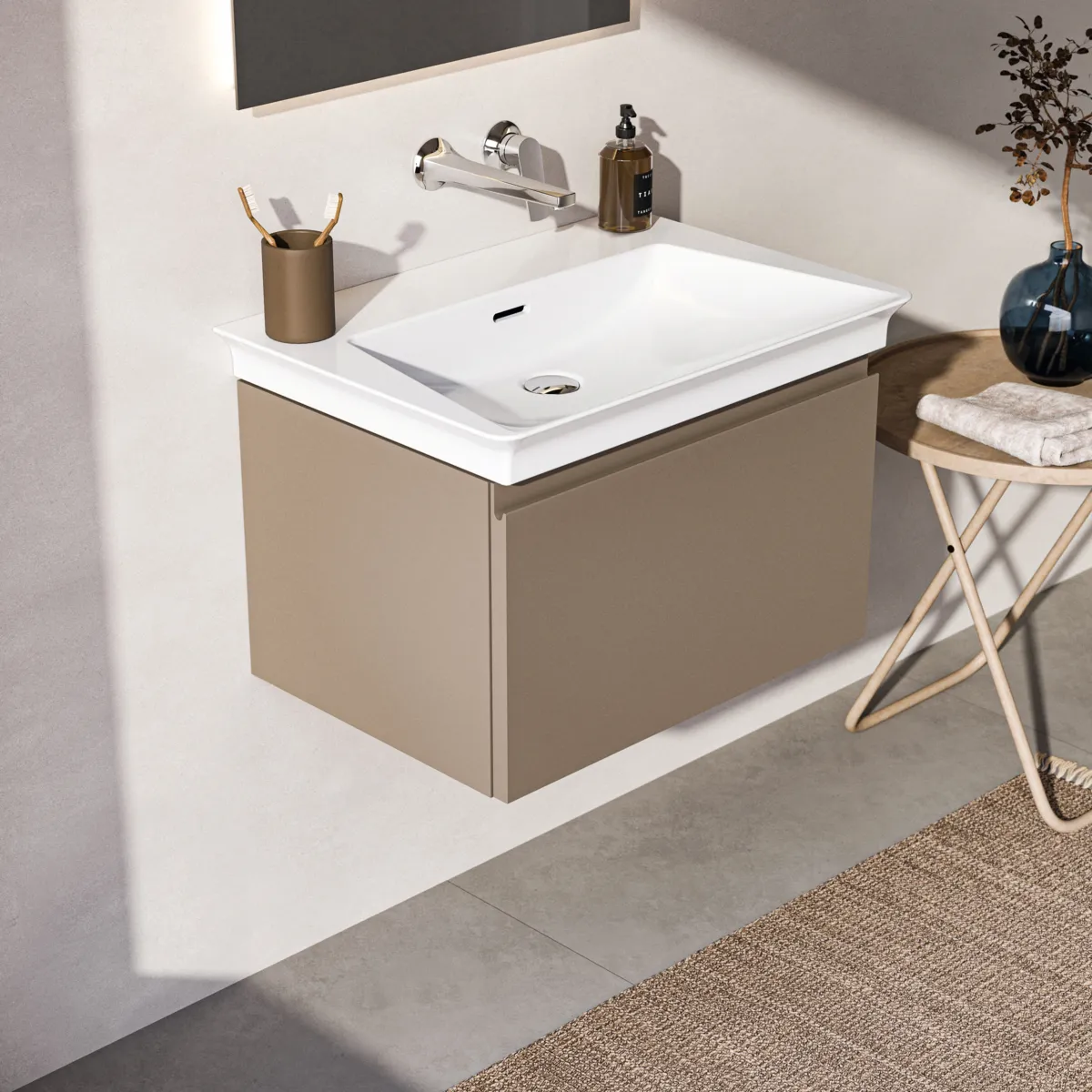 Ideal Standard Waschtischunterschrank „Finesse“ 60 × 37,5 × 44 cm Greige matt Ideal Standard Waschtischunterschrank „Finesse“ 60 × 37,5 × 44 cm Greige matt