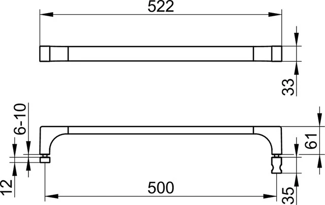 Edition 11 11108010502 Duschtürgriff mit Gegenplatten und Griff 500 mm verchromt Edition 11 11108010502 Duschtürgriff mit Gegenplatten und Griff 500 mm verchromt