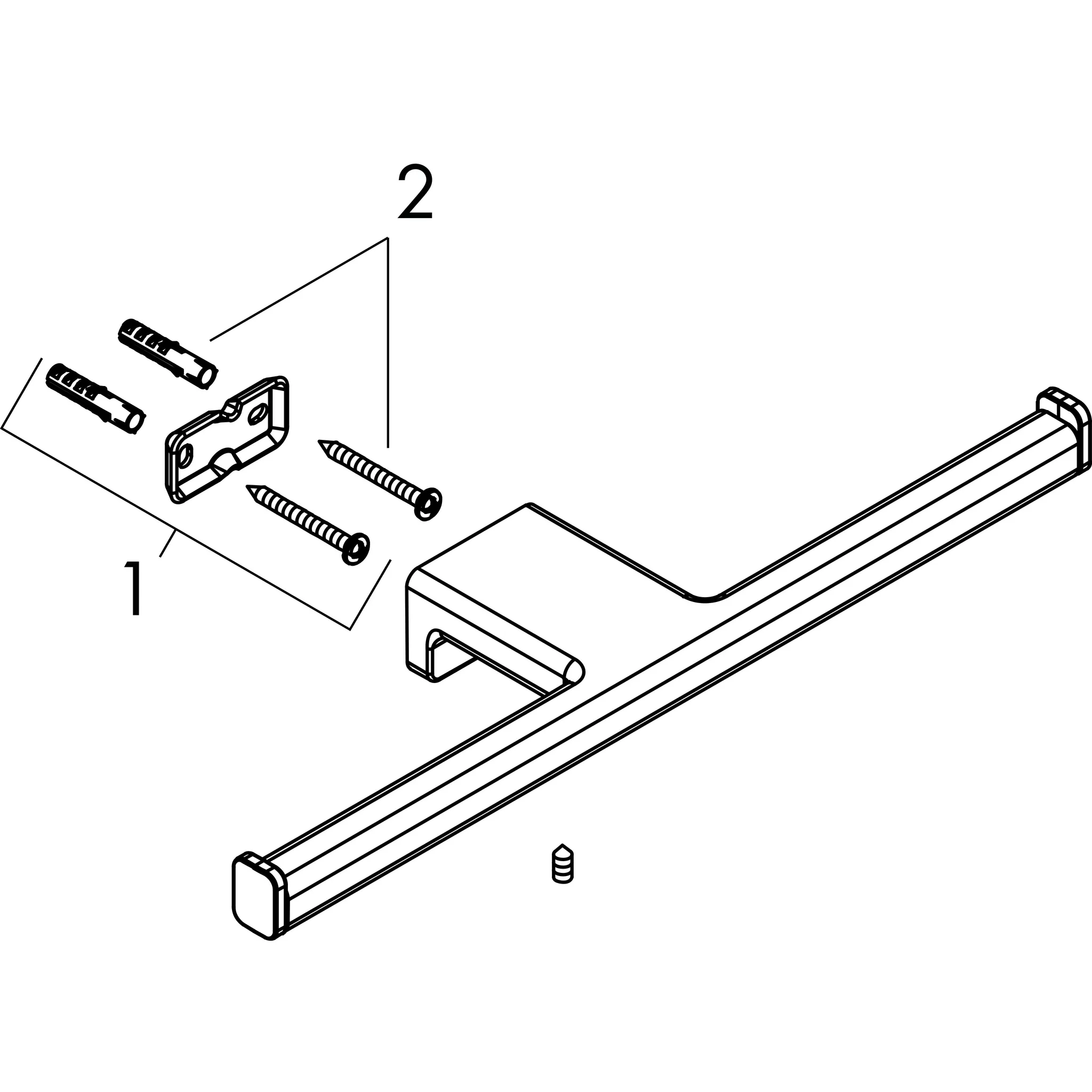 Doppel-Papierrollenhalter AddStoris chrom ohne Deckel Doppel-Papierrollenhalter AddStoris chrom ohne Deckel