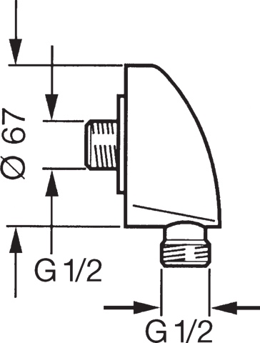 Hansa Wandanschlussbogen Hansa 0442 DN15 Chrom Hansa Wandanschlussbogen Hansa 0442 DN15 Chrom