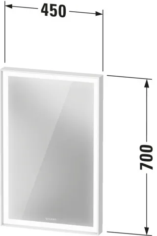 Duravit Spiegel „L-Cube“ 45 × 70 cm