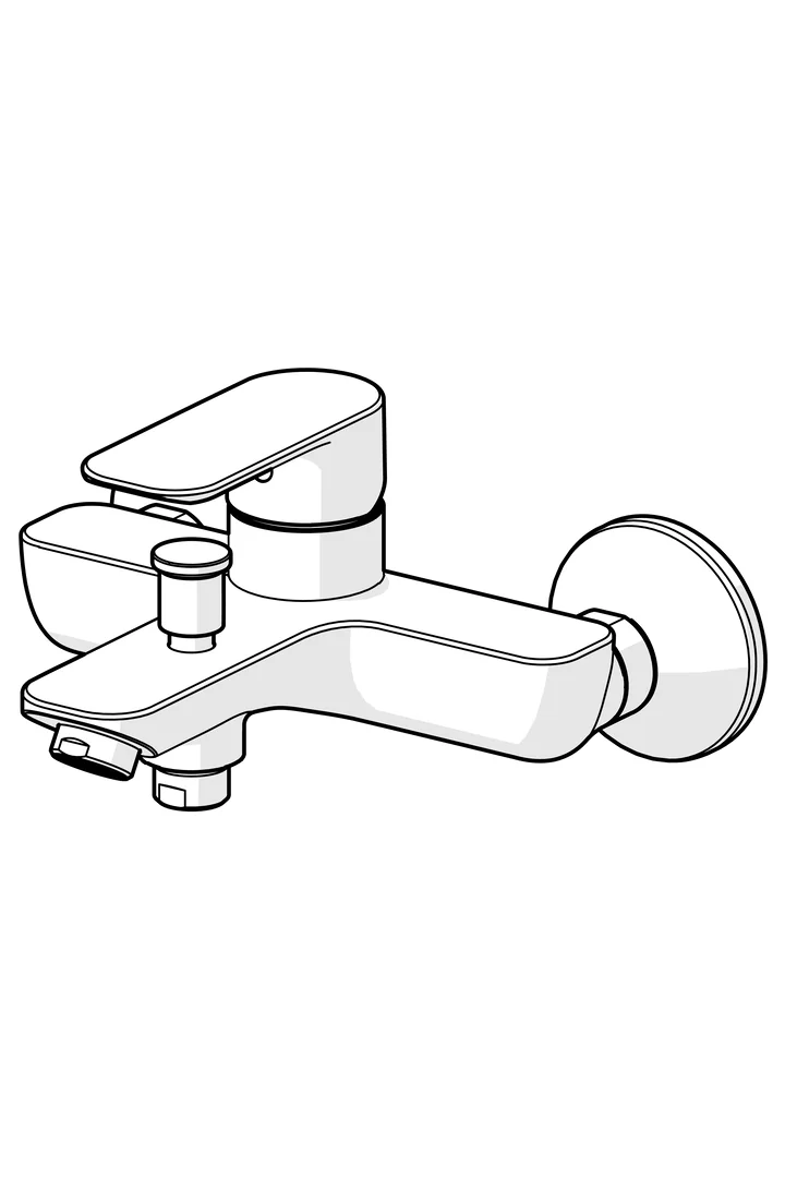 HansaBASIC EHM Wannenfüll- und Brausebatterie 5544 Ausladung 165 mm DN15 Chrom HansaBASIC EHM Wannenfüll- und Brausebatterie 5544 Ausladung 165 mm DN15 Chrom