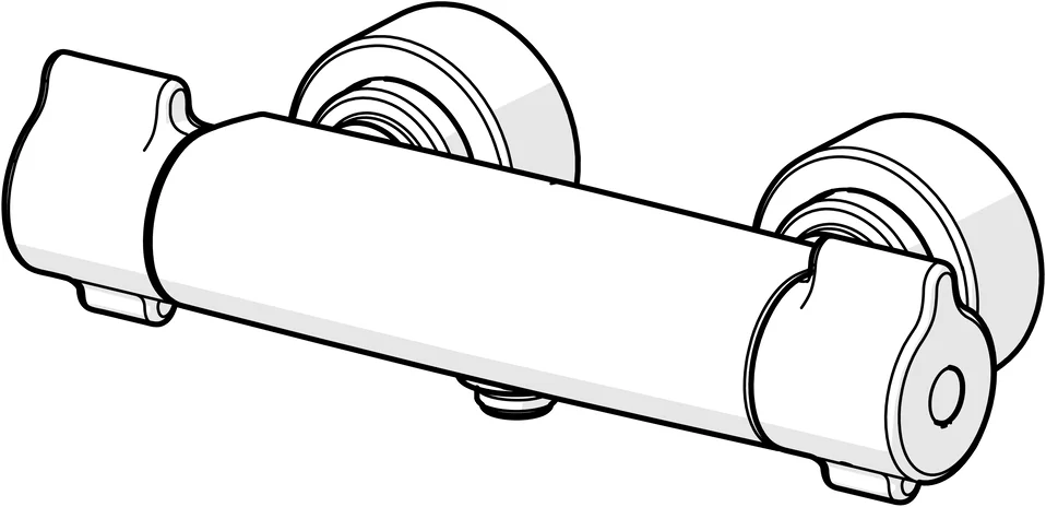 HansaCLINICA Duscharmatur Hansaclinica 2018 Thermostat Chrom Wandmontage