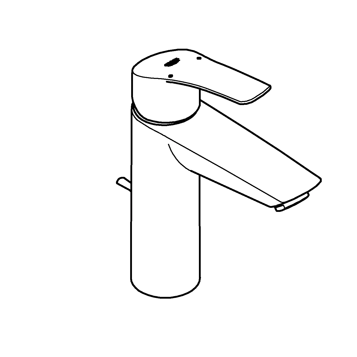 Einhand-Waschtischbatterie Eurosmart 23322_3, M-Size, Einlochmontage, Temperaturbegrenzer, Zugstangen-Ablaufgarnitur, matt black Einhand-Waschtischbatterie Eurosmart 23322_3, M-Size, Einlochmontage, Temperaturbegrenzer, Zugstangen-Ablaufgarnitur, matt black