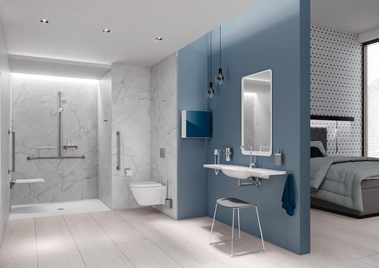 HEWI Haltegriff „System 900“ in Schwarz tiefmatt / Schwarz matt HEWI Haltegriff „System 900“ in Schwarz tiefmatt / Schwarz matt