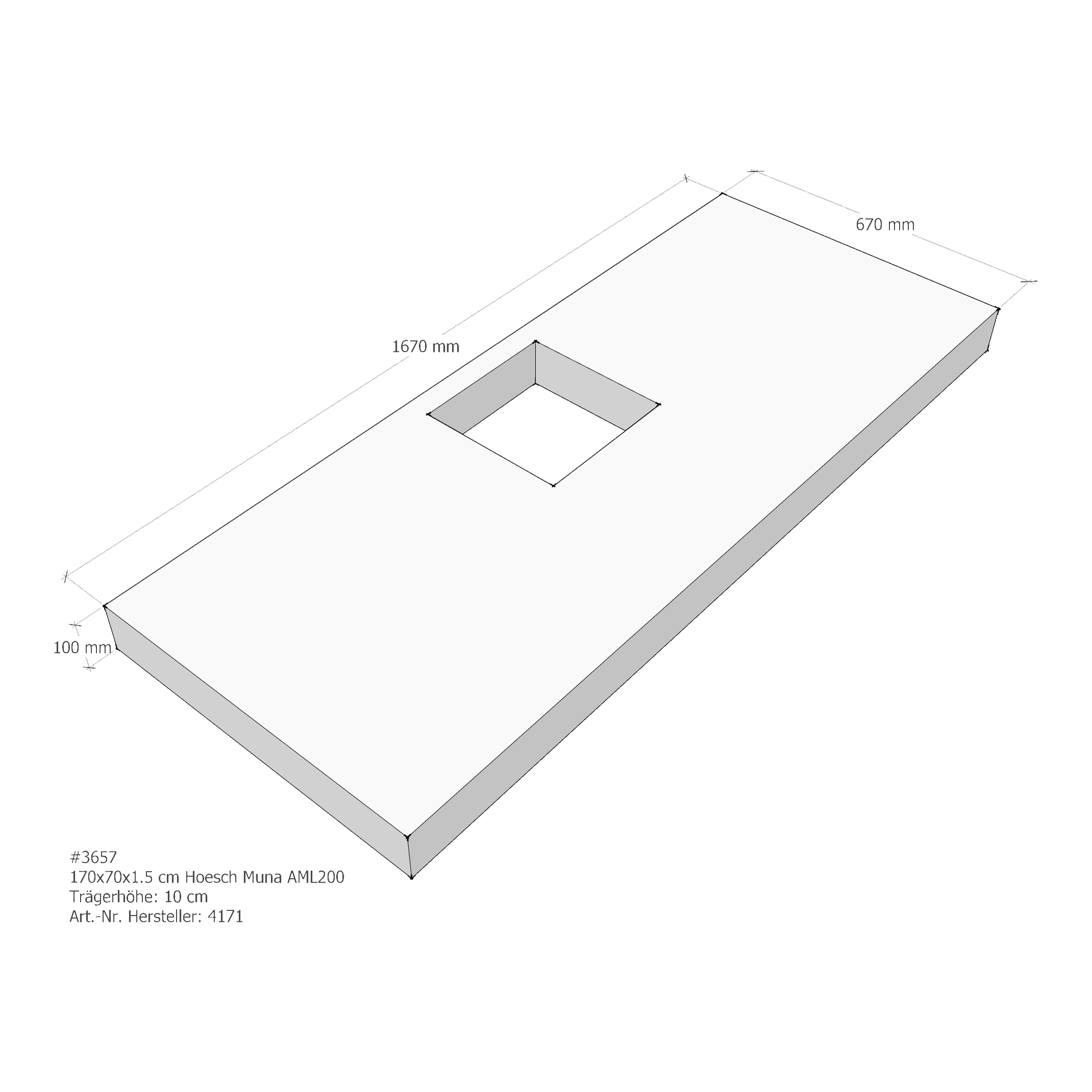 Duschwannenträger für Hoesch Muna 170 × 70 × 1,5 cm Breite: 70 cm / Länge: 170 cm Duschwannenträger für Hoesch Muna 170 × 70 × 1,5 cm Breite: 70 cm / Länge: 170 cm