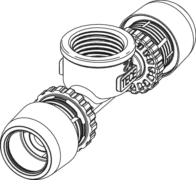 TECElogo-Ax T-Stück Dimension 20 × Rp 1/2″ × 20, Siliziumbronze TECElogo-Ax T-Stück Dimension 20 × Rp 1/2″ × 20, Siliziumbronze