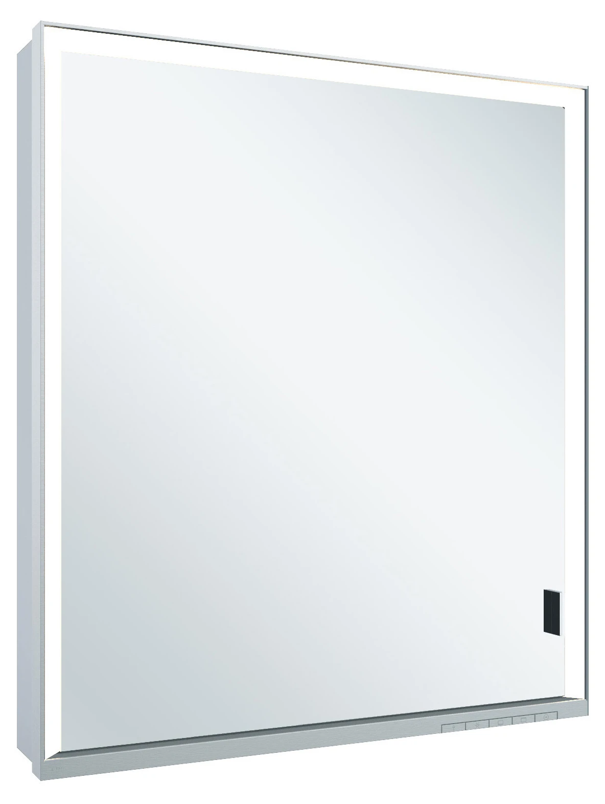 KEUCO Wandvorbau Spiegelschrank mit verdecktem Ablagefach „Royal Lumos“ in Silber (eloxiert), Anschlag links, links, Aufputz, Anschlag links, mit Steckdose, ohne Spiegelheizung 650 × 735 × 130 mm KEUCO Wandvorbau Spiegelschrank mit verdecktem Ablagefach „Royal Lumos“ in Silber (eloxiert), Anschlag links, links, Aufputz, Anschlag links, mit Steckdose, ohne Spiegelheizung 650 × 735 × 130 mm