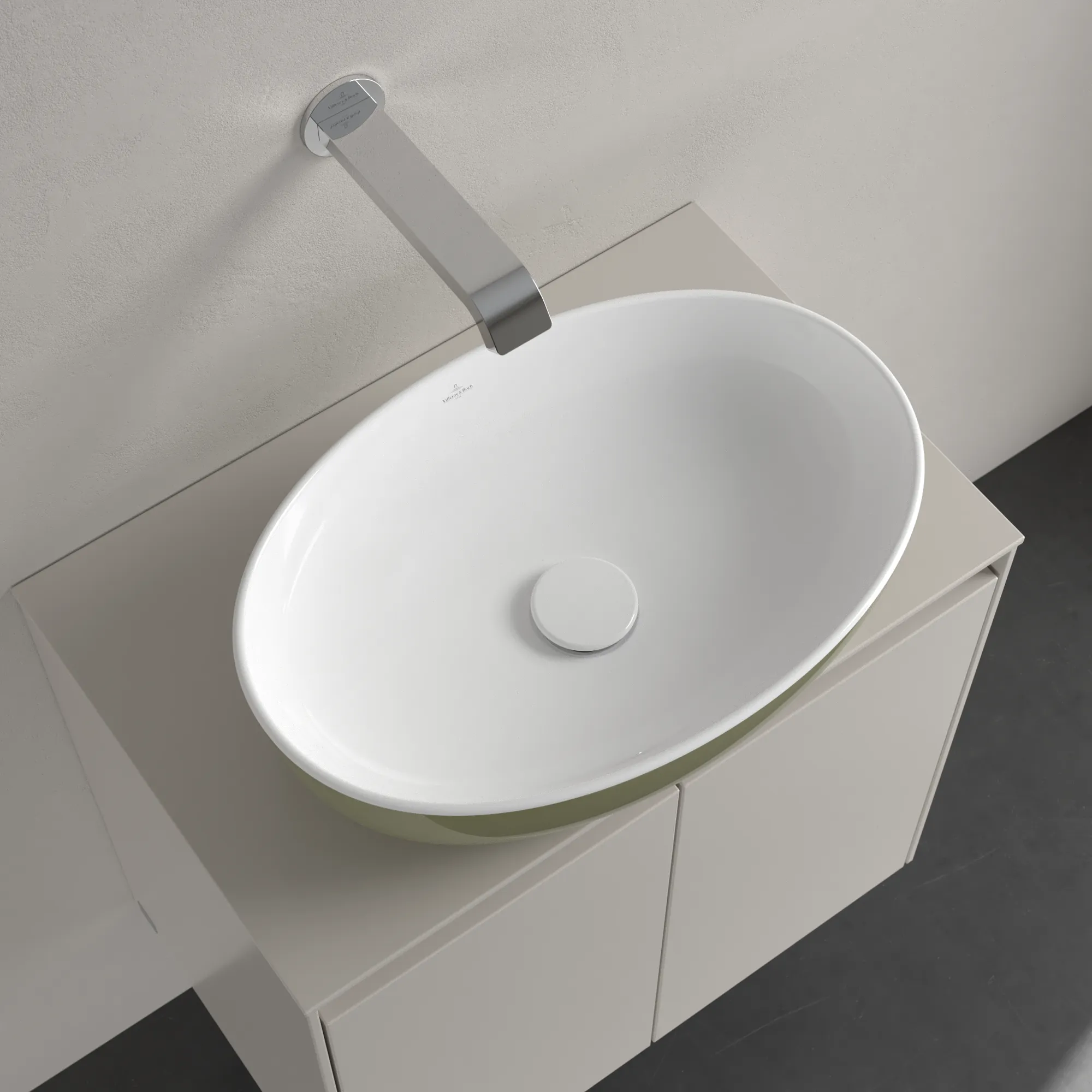 Villeroy & Boch Aufsatzwaschtisch „Artis“ 480 × 325 × 135 mm in Sage Green Villeroy & Boch Aufsatzwaschtisch „Artis“ 480 × 325 × 135 mm in Sage Green