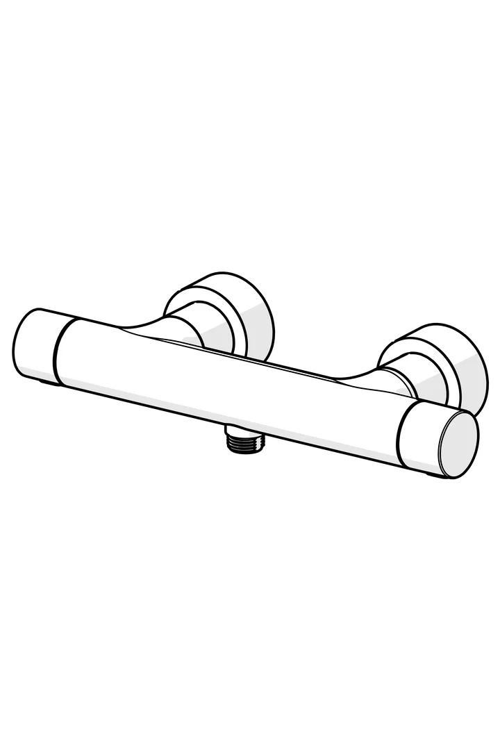HansaPRISMA Duscharmatur HansaPRISMA 5808 Chrom, Thermostat, Wandmontage