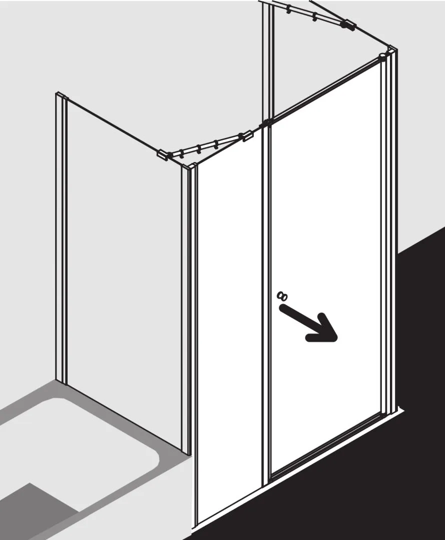 Kermi Duschdesign IBIZA 2000 Schwingtür und Festfeld, links Anschlag, 1750x1100 mm Kermi Duschdesign IBIZA 2000 Schwingtür und Festfeld, links Anschlag, 1750x1100 mm