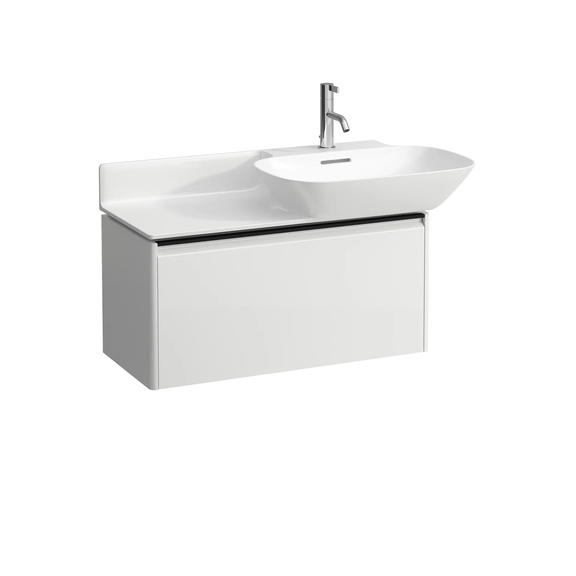 Waschtischunterbau BASE für INO 339x317x515 1 Schublade mit Griff aluminium schwarz für Waschtische H813301/2 weiß matt Waschtischunterbau BASE für INO 339x317x515 1 Schublade mit Griff aluminium schwarz für Waschtische H813301/2 weiß matt