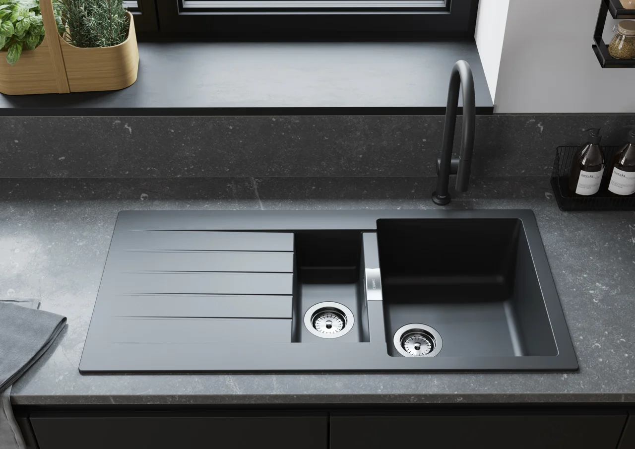 Hansgrohe Talis M54 Einhebel-Küchenmischer 210, Ausziehschlauch, 1-Jet, sBox, mattschwarz