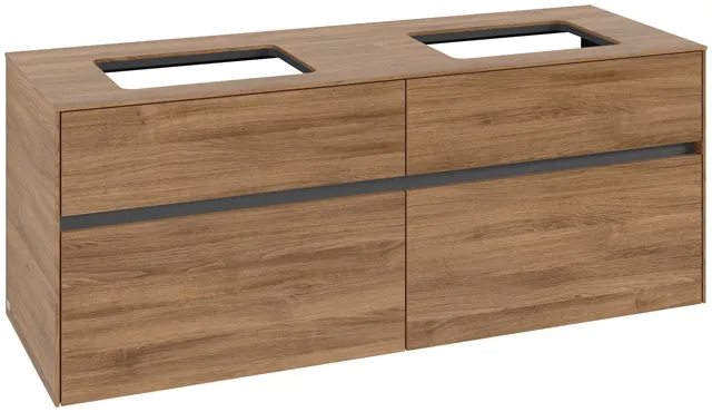 Villeroy & Boch Waschtischunterschrank „Collaro“ 1400 × 548 × 500 mm Kansas Oak, ohne Beleuchtung, für links und rechts Villeroy & Boch Waschtischunterschrank „Collaro“ 1400 × 548 × 500 mm Kansas Oak, ohne Beleuchtung, für links und rechts