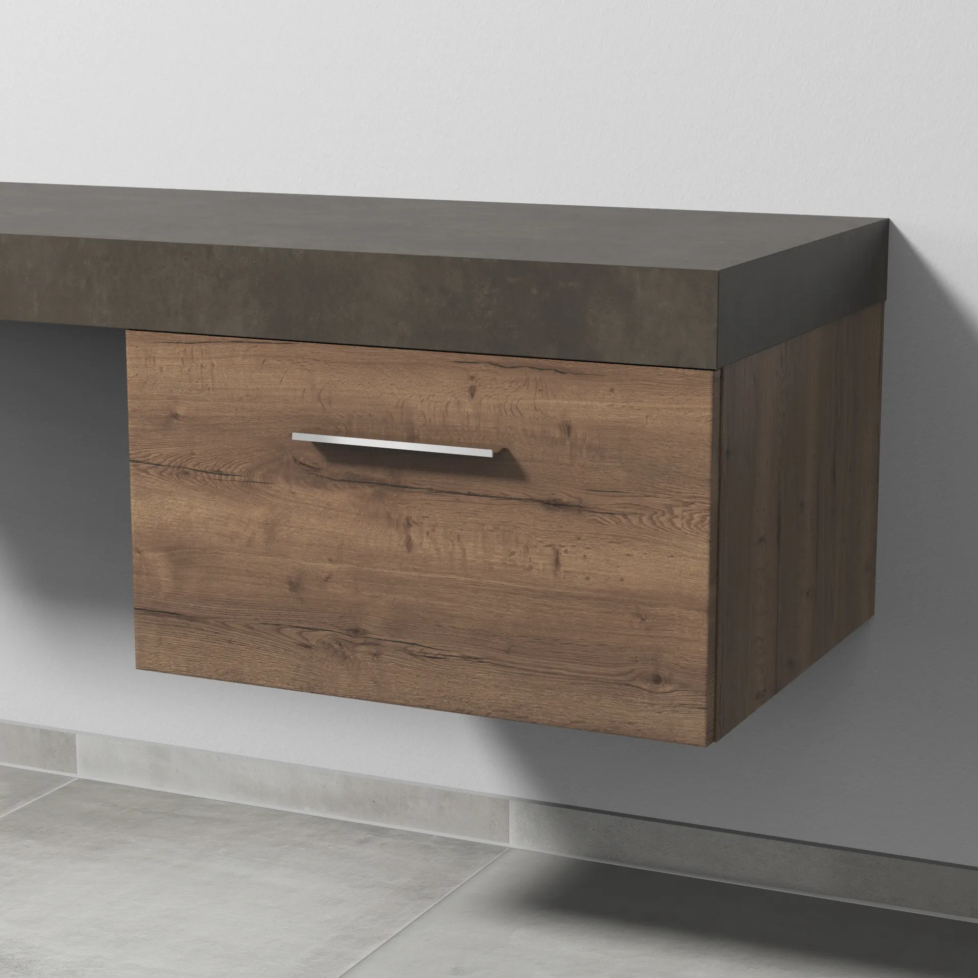 Sanipa Anbauschrank „2morrow“ 600 × 340 × 520 mm in Eiche Tabak