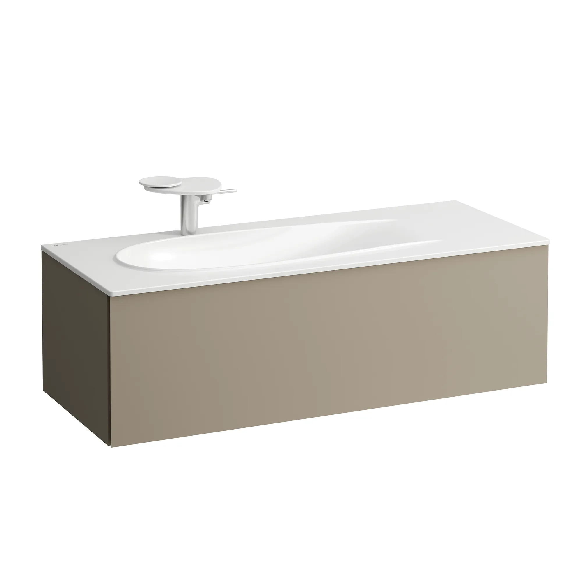 Waschtischunterbau, ILBAGNOALESSI, 491x1194x364, 1 Schublade, integrierte, versteckte Griffe seitlich, Vollauszug, Soft-Close, Siphonausschnitt links, passend zu Waschtisch H817979, Weiß matt Waschtischunterbau, ILBAGNOALESSI, 491x1194x364, 1 Schublade, integrierte, versteckte Griffe seitlich, Vollauszug, Soft-Close, Siphonausschnitt links, passend zu Waschtisch H817979, Weiß matt