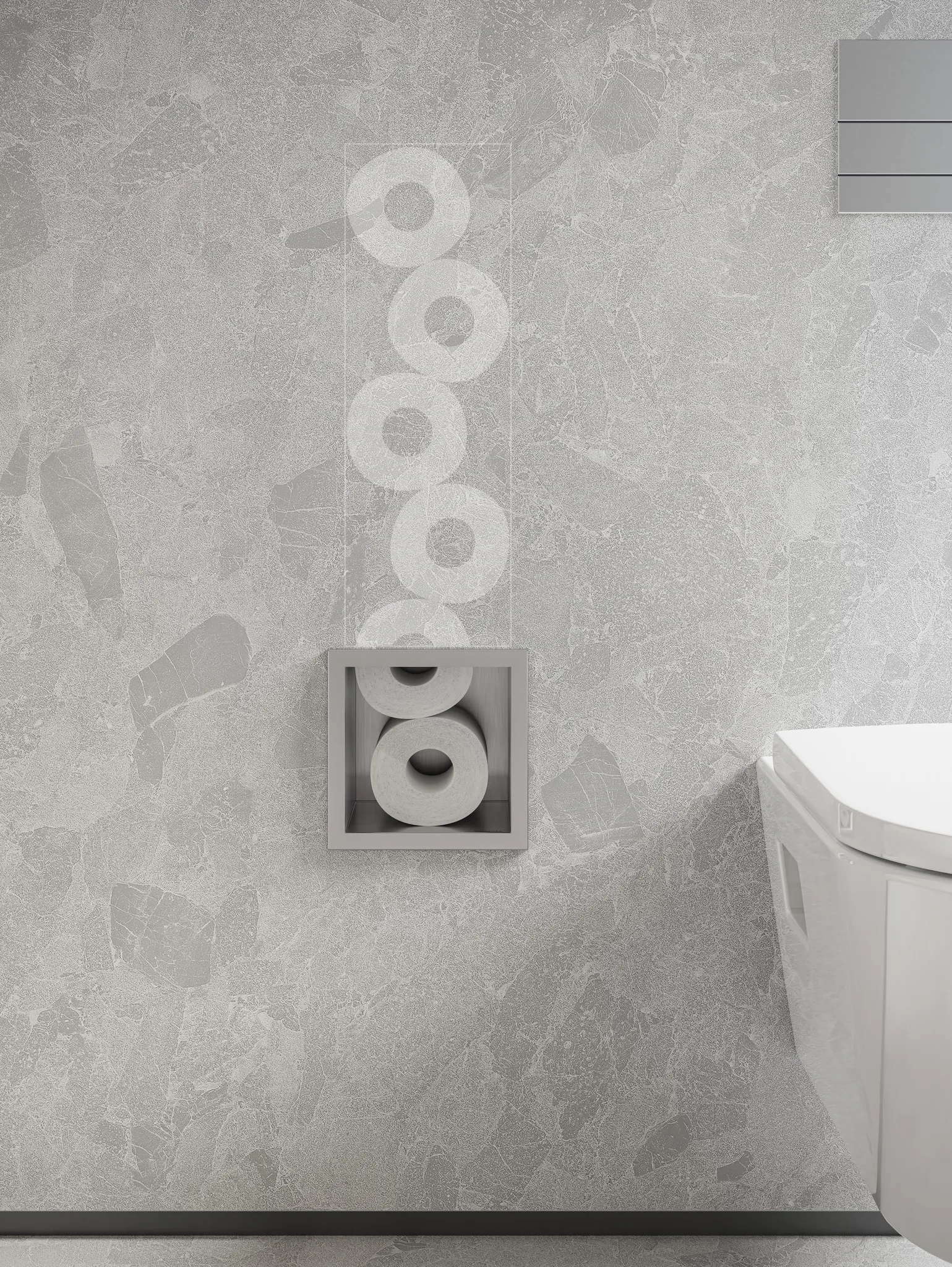 Hansgrohe XtraStoris Original Einbau Toilettenpapierhalter mit Vorratsbehälter für 6 Rollen, Edelstahl gebürstet Hansgrohe XtraStoris Original Einbau Toilettenpapierhalter mit Vorratsbehälter für 6 Rollen, Edelstahl gebürstet