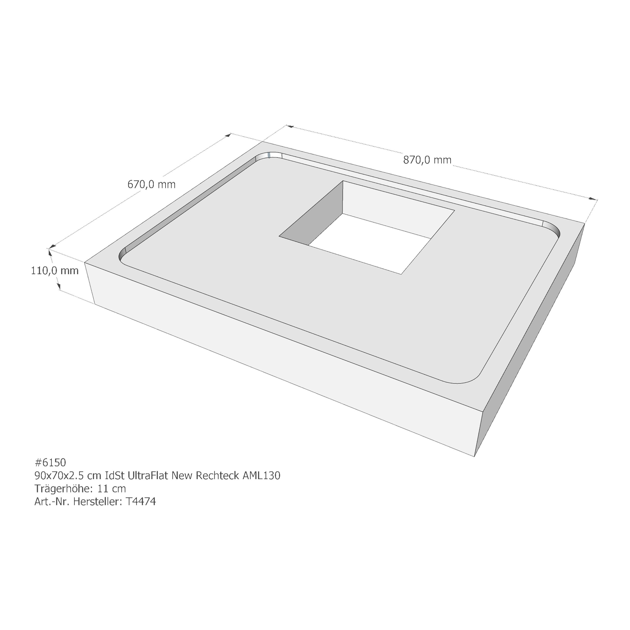 Duschwannenträger für Ideal Standard Ultra Flat New 90 × 70 × 2,5 cm Duschwannenträger für Ideal Standard Ultra Flat New 90 × 70 × 2,5 cm