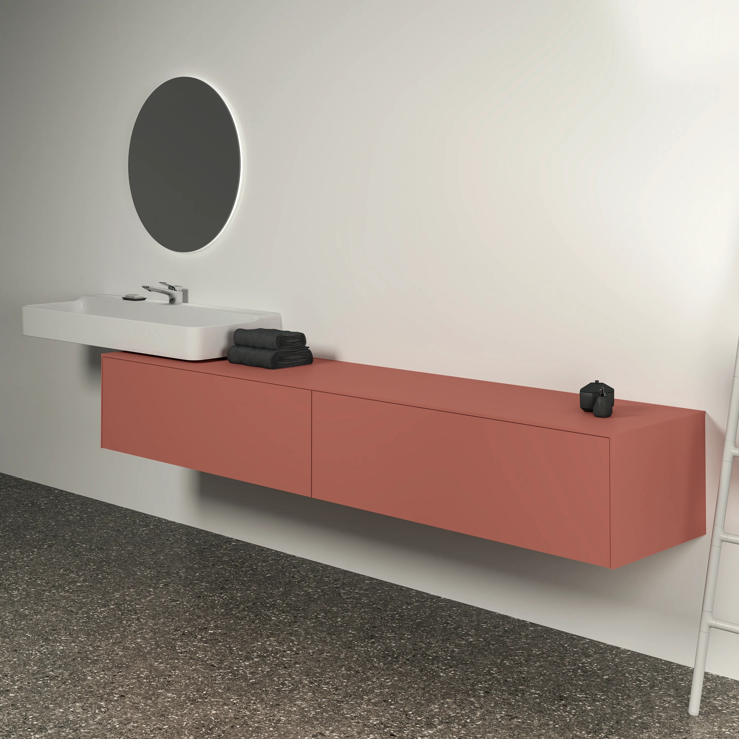Ideal Standard Waschtischunterschrank „Conca“ 238,7 × 37 × 50,5 cm Sunset matt lackiert Ideal Standard Waschtischunterschrank „Conca“ 238,7 × 37 × 50,5 cm Sunset matt lackiert