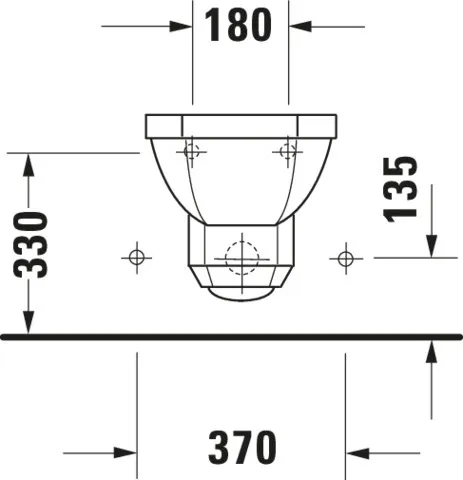 Duravit Wand-Bidet „1930“, Befestigung sichtbar 36 × 58,5 × 34,5 cm Duravit Wand-Bidet „1930“, Befestigung sichtbar 36 × 58,5 × 34,5 cm