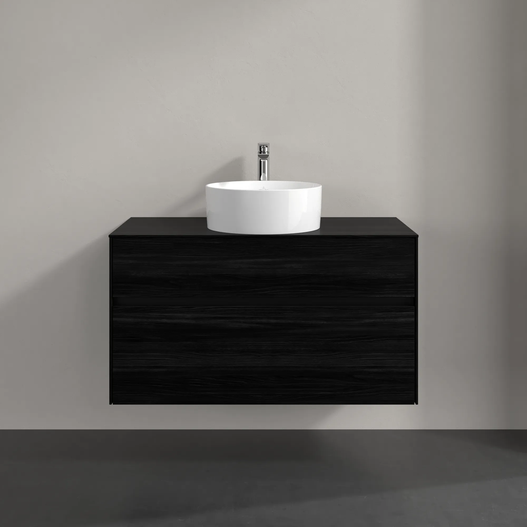 Villeroy & Boch Waschtischunterschrank „Collaro“ 1000 × 548 × 500 mm Black Oak, ohne Beleuchtung, für Becken mittig Villeroy & Boch Waschtischunterschrank „Collaro“ 1000 × 548 × 500 mm Black Oak, ohne Beleuchtung, für Becken mittig