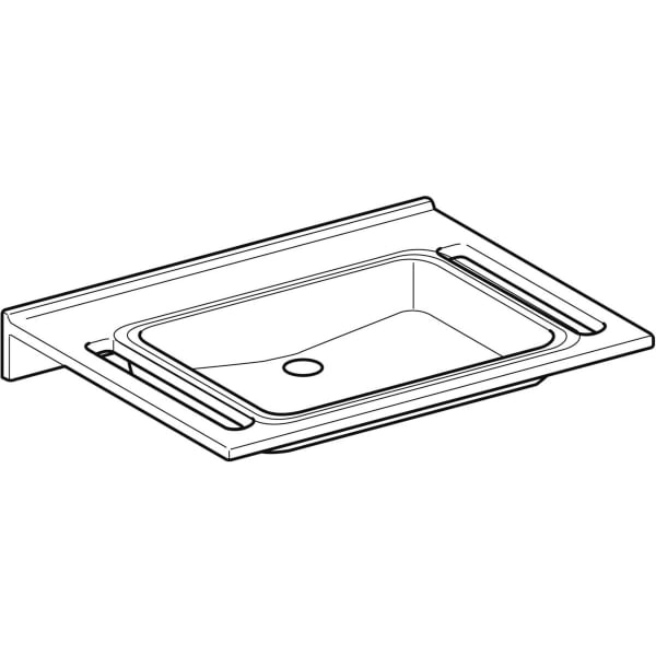 Waschbecken „Publica“ 700 × 550 × 135 mm, ohne Hahnlochbohrung Waschbecken „Publica“ 700 × 550 × 135 mm, ohne Hahnlochbohrung