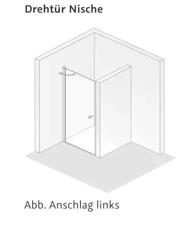 HSK teilgerahmte Drehtür „Exklusiv 2.0“ Glas Mattierung mittig (65 cm), Profile Schwarz-matt, H: 2000 mm HSK teilgerahmte Drehtür „Exklusiv 2.0“ Glas Mattierung mittig (65 cm), Profile Schwarz-matt, H: 2000 mm