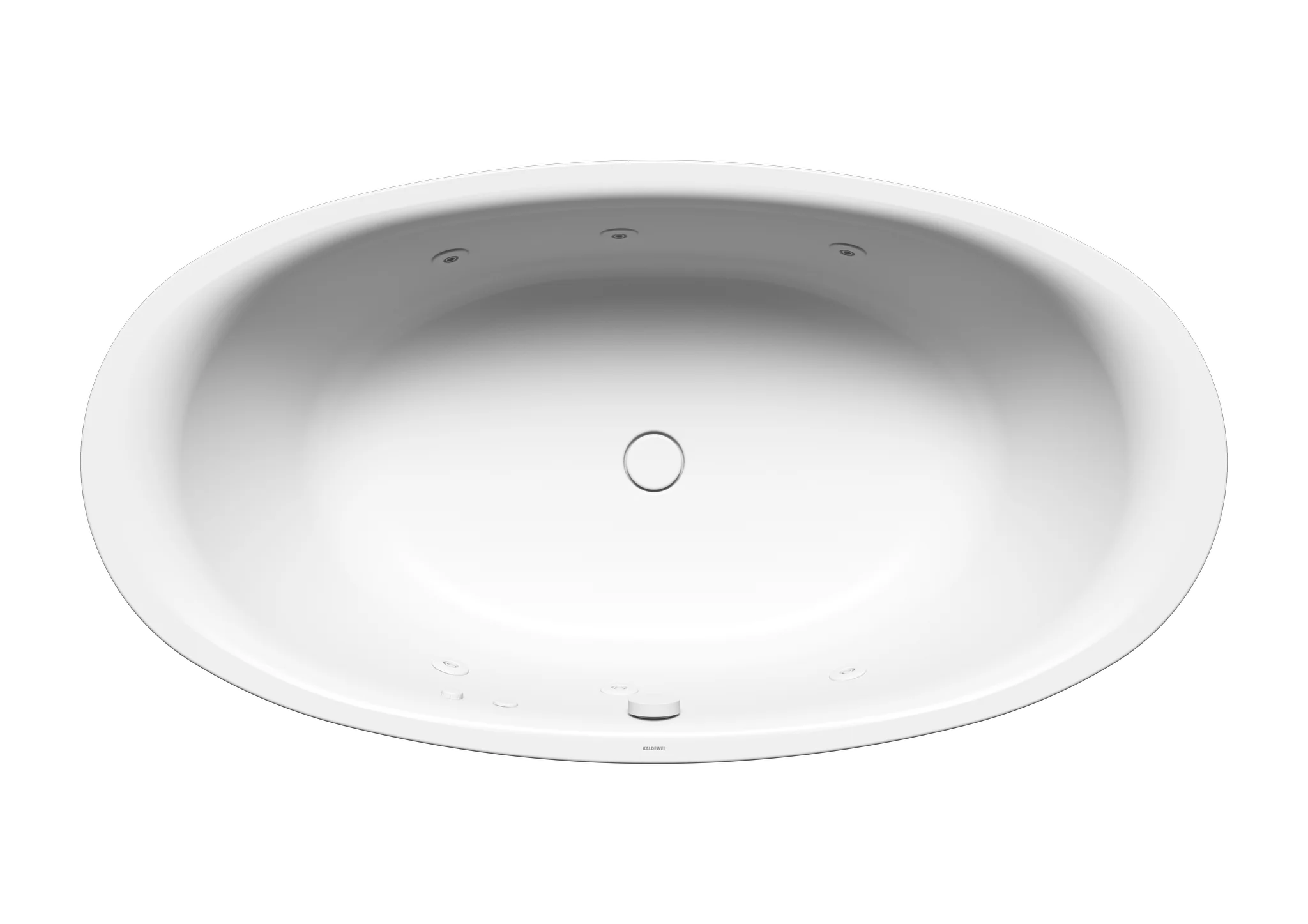 Kaldewei ELLIPSO DUO OVAL Whirlwanne, 1900x1000 mm, alpinweiß, links, chrom, Modell 232 BODY