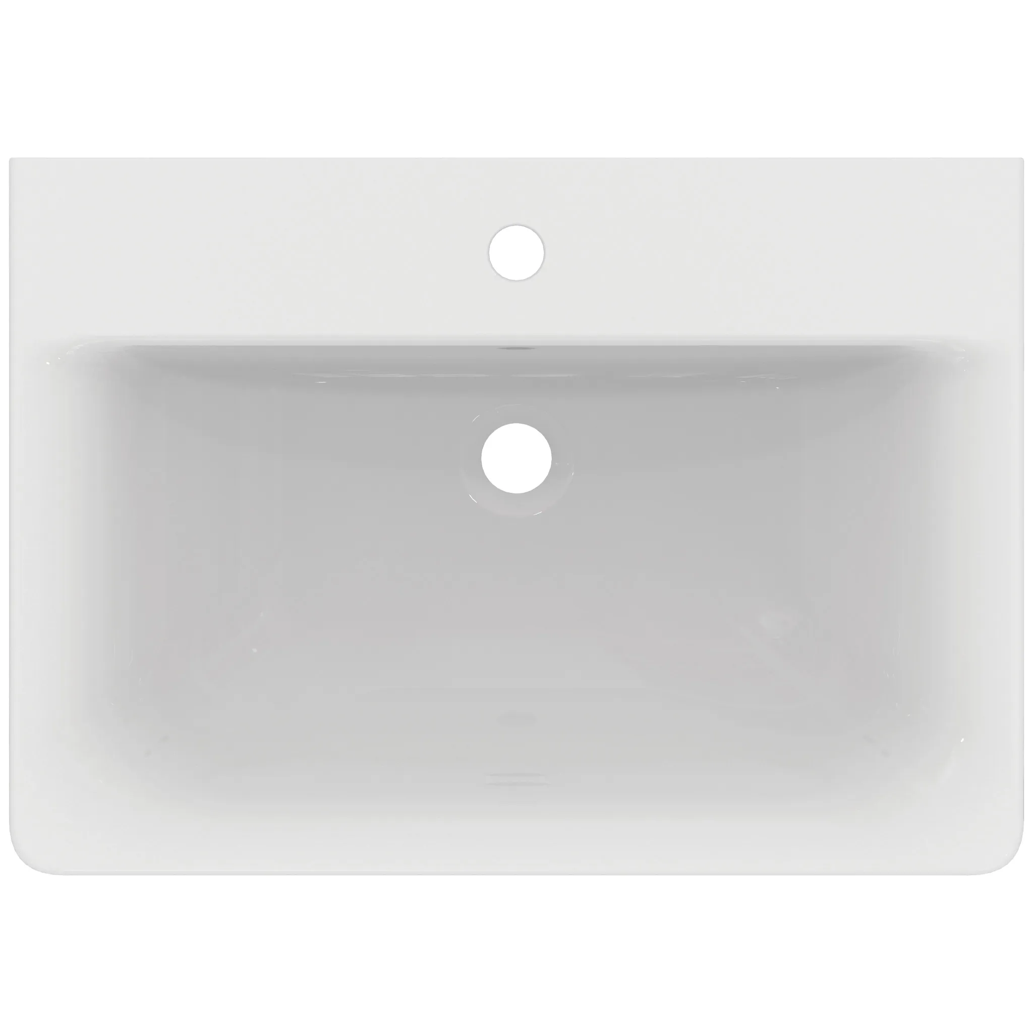 Ideal Standard Waschtisch Connect Cube, 1 Hahnloch, mit Überlauf, Weiß mit Ideal Plus