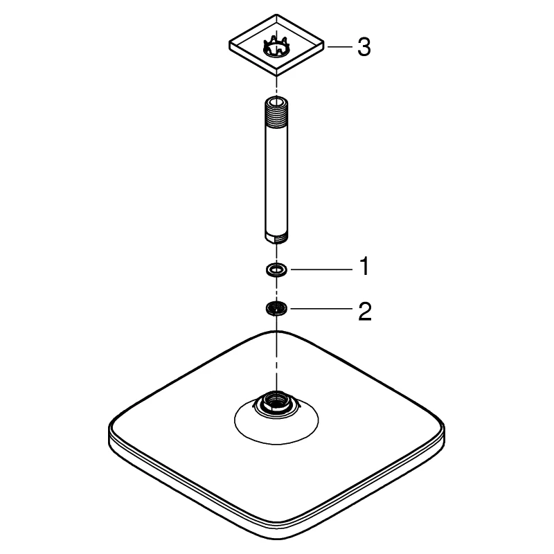 Grohe Tempesta 250 Cube Kopfbrause-Set, Deckenauslass 142 mm, 1 Stahlart Grohe Tempesta 250 Cube Kopfbrause-Set, Deckenauslass 142 mm, 1 Stahlart