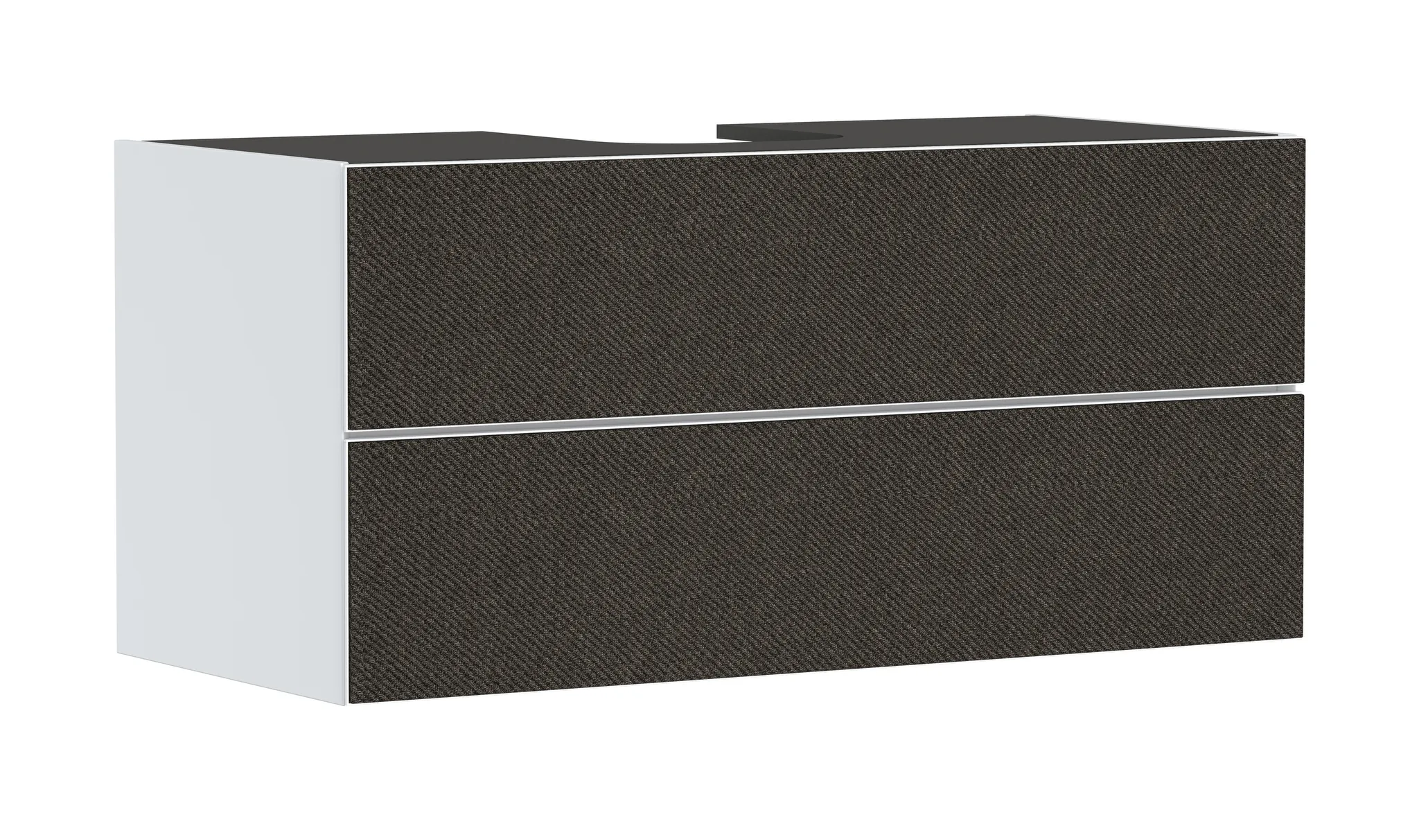 Hansgrohe Xevolos E Waschtischunterschrank Mattweiß 1180x550 mm mit 2 Schubkästen, griff- und siphonausschnittlos, SoftClose, PushOpen, vormontiert Hansgrohe Xevolos E Waschtischunterschrank Mattweiß 1180x550 mm mit 2 Schubkästen, griff- und siphonausschnittlos, SoftClose, PushOpen, vormontiert