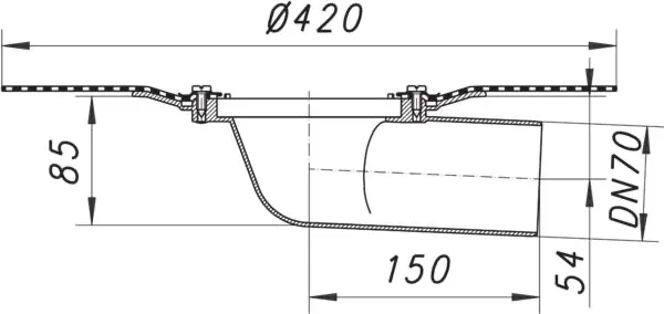 Dallmer Balkonablaufgehäuse 83 DallBit DN 70