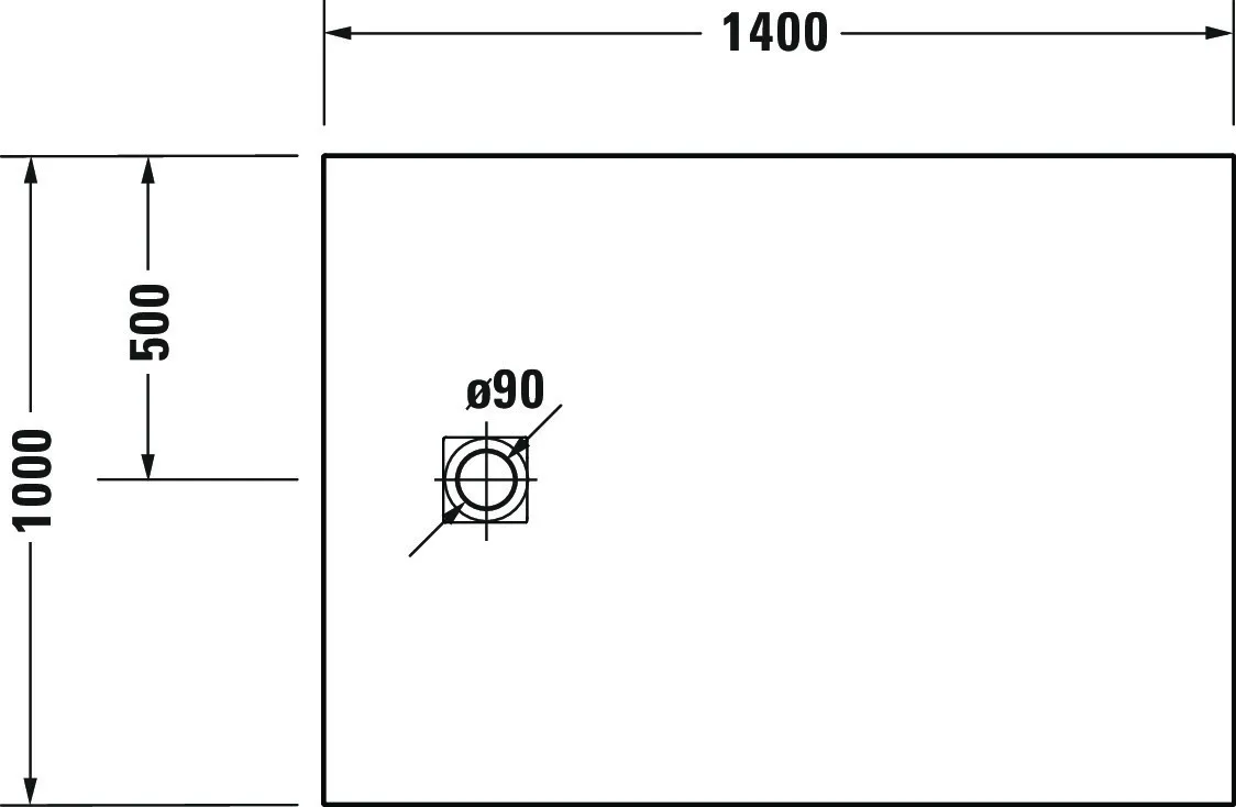 Duravit rechteck Duschwanne „Sustano“ 140 × 100 cm in Weiß Duravit rechteck Duschwanne „Sustano“ 140 × 100 cm in Weiß