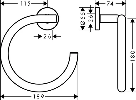 Handtuchring Logis Universal chrom