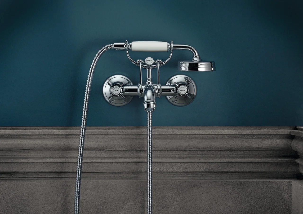Hansgrohe AXOR Montreux 2-Griff Wannenarmatur Aufputz, Chrom, Ausladung 224 mm, Stichmaß 170 ±32 mm Hansgrohe AXOR Montreux 2-Griff Wannenarmatur Aufputz, Chrom, Ausladung 224 mm, Stichmaß 170 ±32 mm
