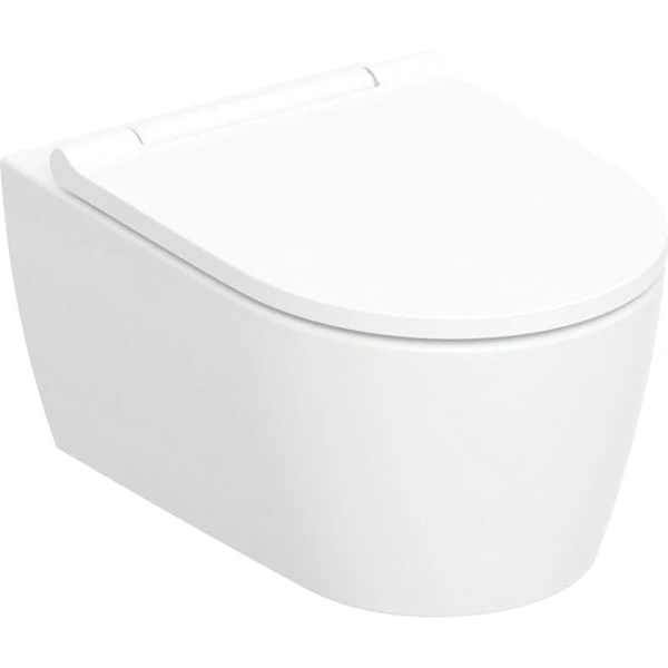 Geberit Wand-Tiefspül-WC Set TurboFlush mit WC-Sitz „One“ geschlossene Form 540 mm in weiß matt, mit KeraTect®, ohne Spülrand Geberit Wand-Tiefspül-WC Set TurboFlush mit WC-Sitz „One“ geschlossene Form 540 mm in weiß matt, mit KeraTect®, ohne Spülrand