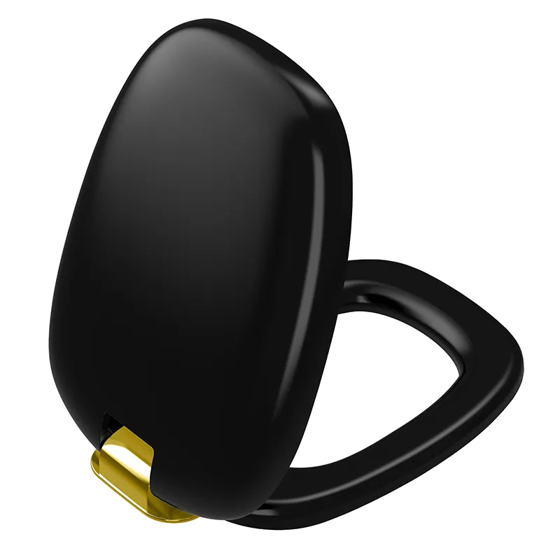 Plural WC-Sitz mit Absenkautomatik Duroplast Schwarz Matt/Gold