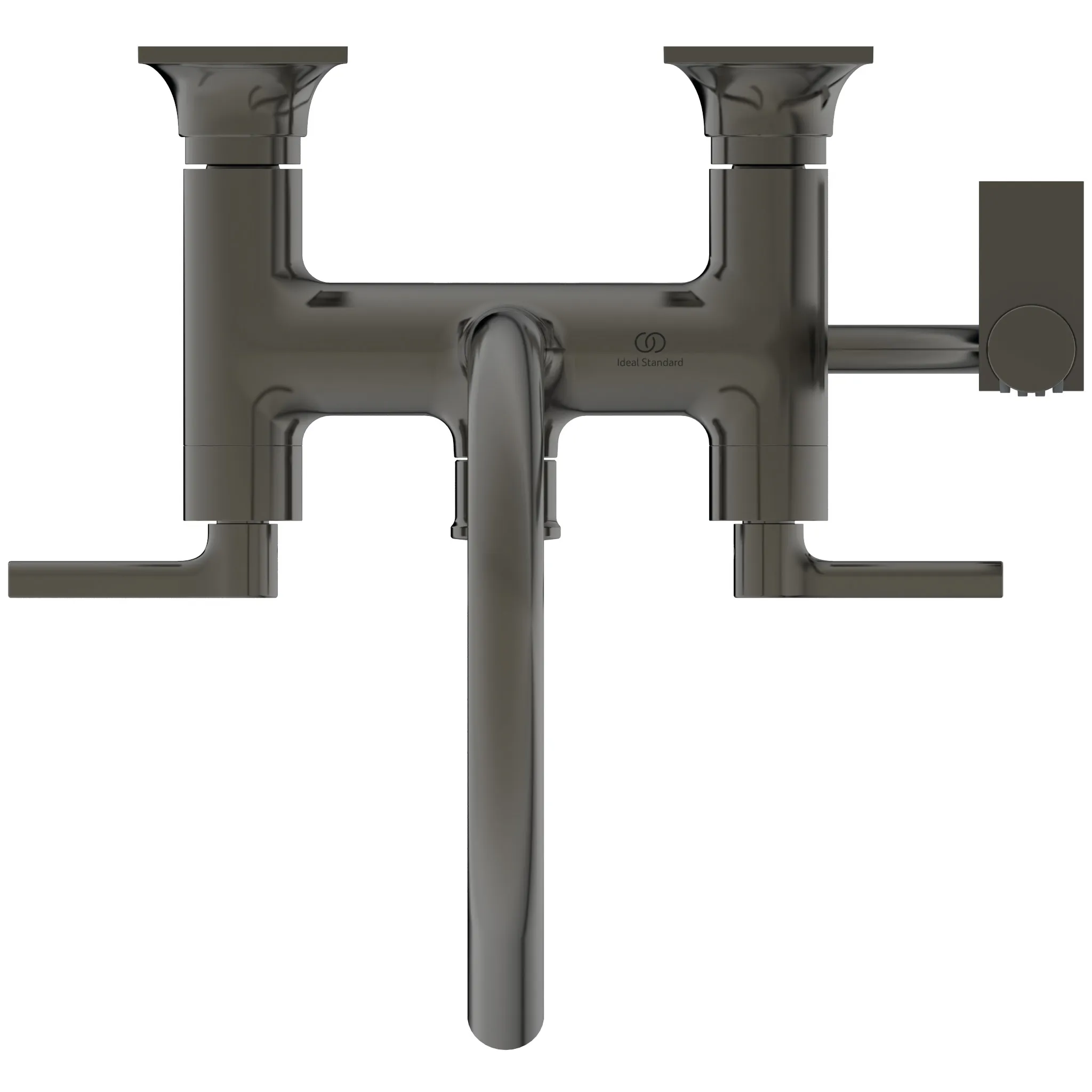 Badearmatur Aufputz Joy Neo Ausladung 190mm mit Stick-Handbrause Hebelgriffe Magnetic Grey Badearmatur Aufputz Joy Neo Ausladung 190mm mit Stick-Handbrause Hebelgriffe Magnetic Grey