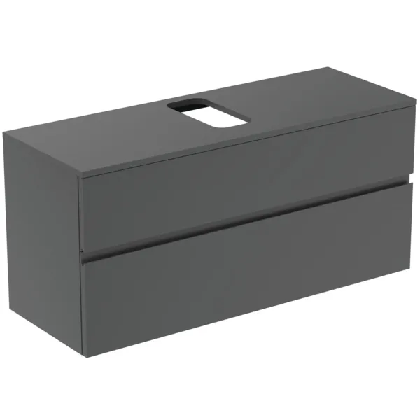 Ideal Standard Waschtischunterschrank „Finesse“ 120,2 × 55,8 × 44 cm Anthrazit matt lackiert Ideal Standard Waschtischunterschrank „Finesse“ 120,2 × 55,8 × 44 cm Anthrazit matt lackiert